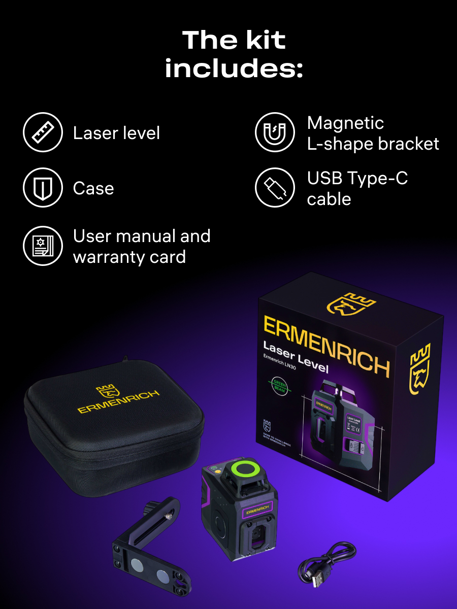Лазерный уровень Ermenrich PLUS LN30