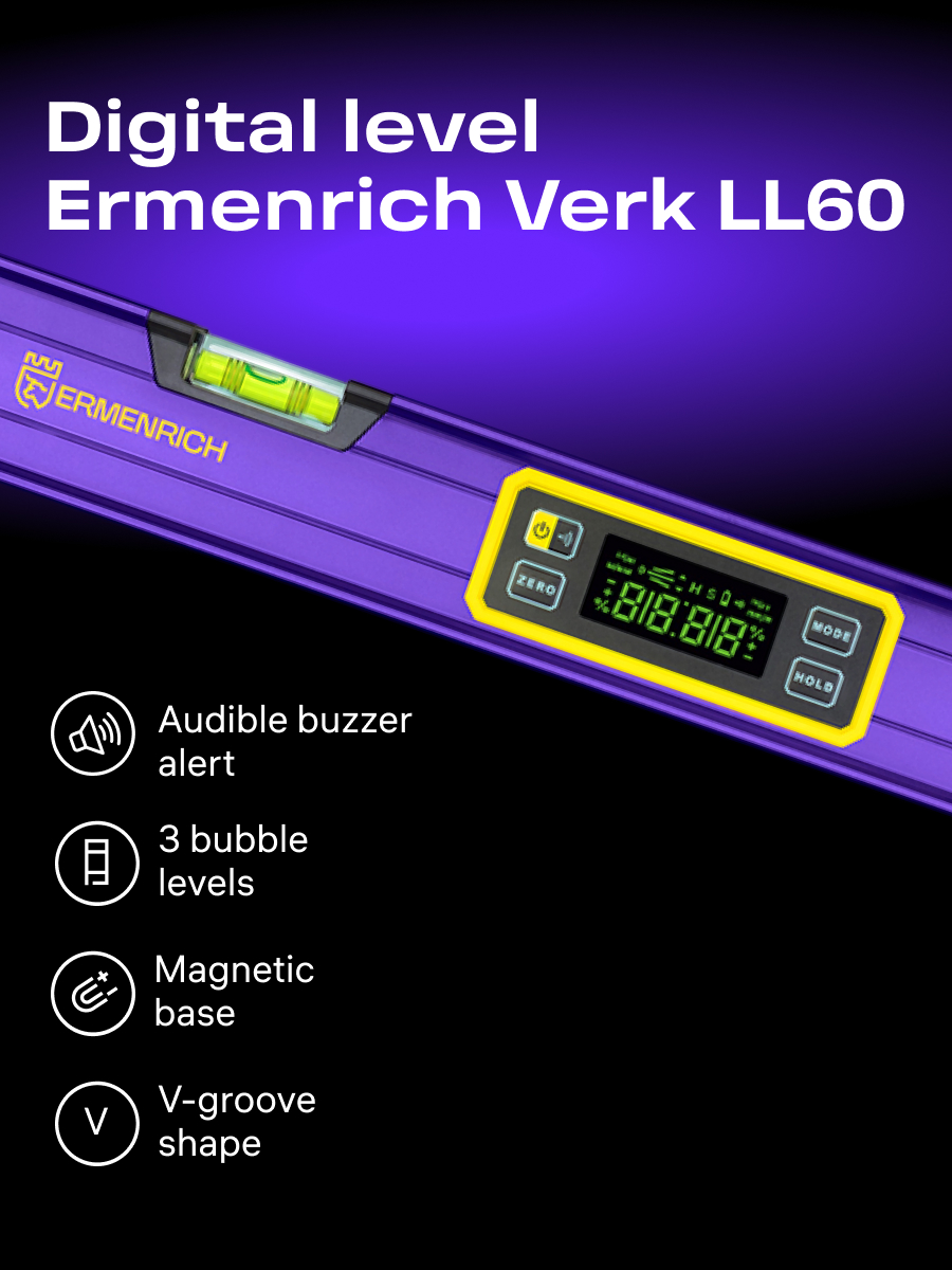 Цифровой уровень Ermenrich Verk LL60