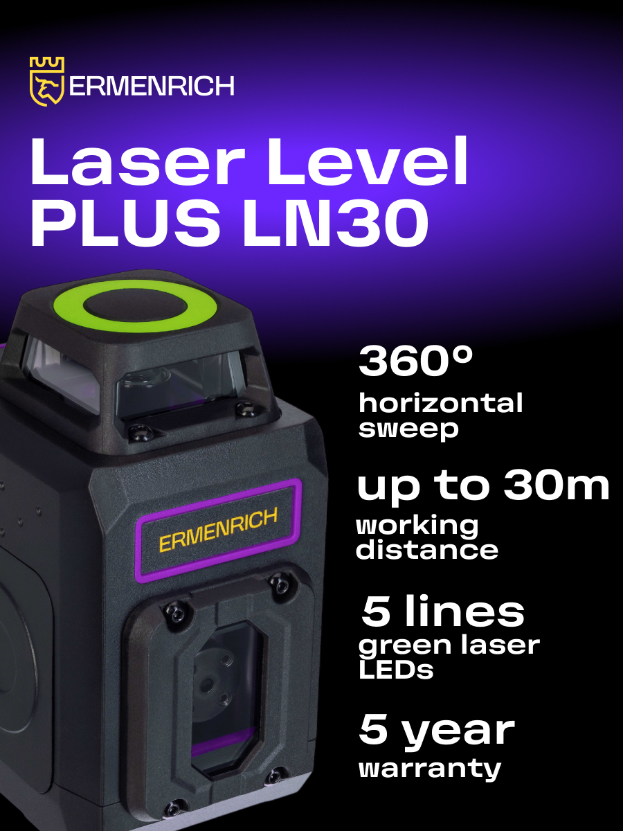 Лазерный уровень Ermenrich PLUS LN30