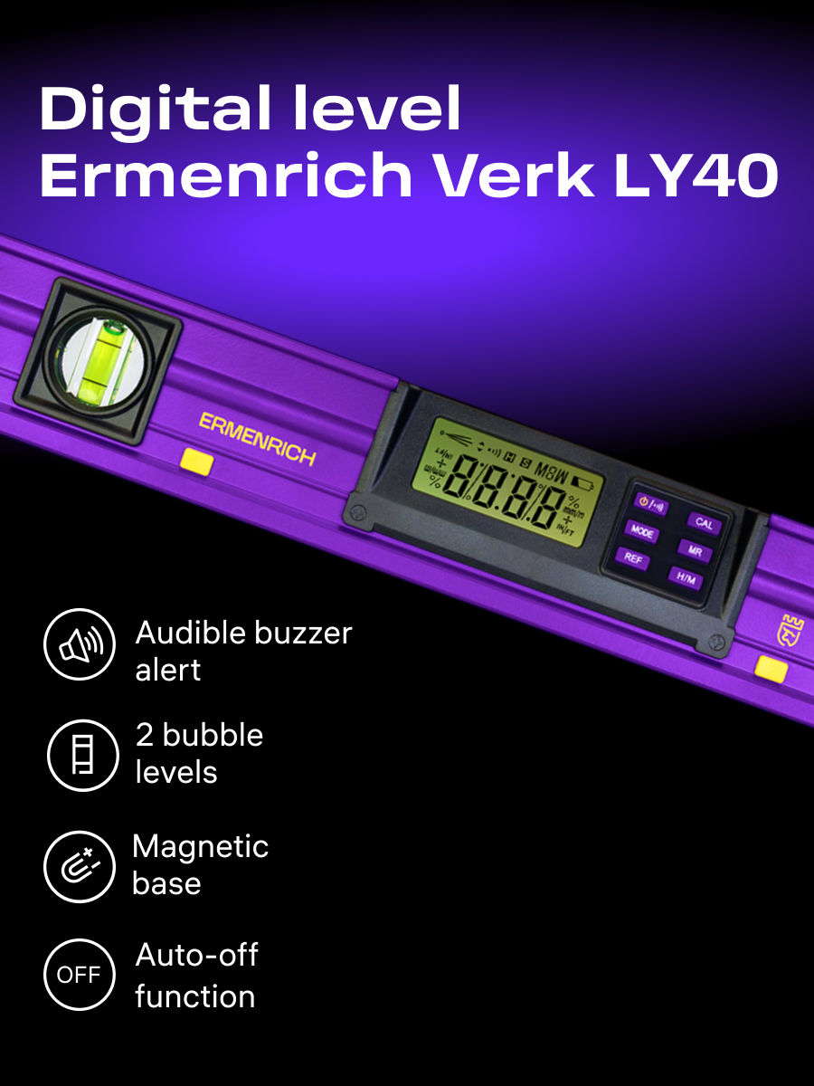 Цифровой уровень Ermenrich Verk LY40