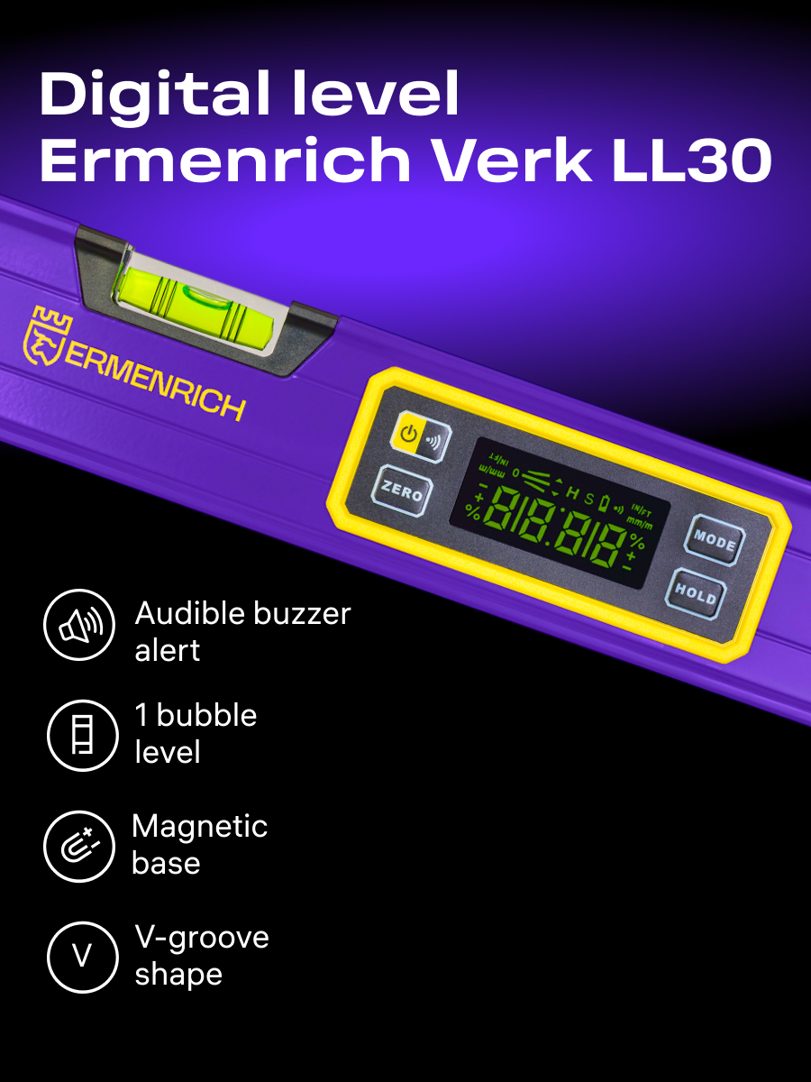Цифровой уровень Ermenrich Verk LL30