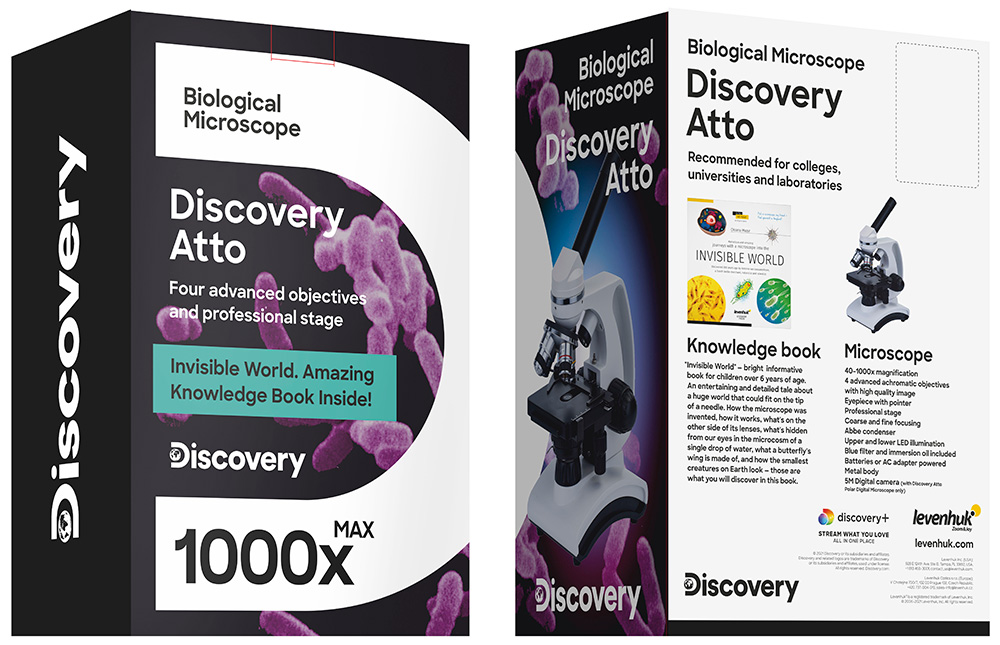 Микроскоп Levenhuk Discovery Atto Polar с книгой