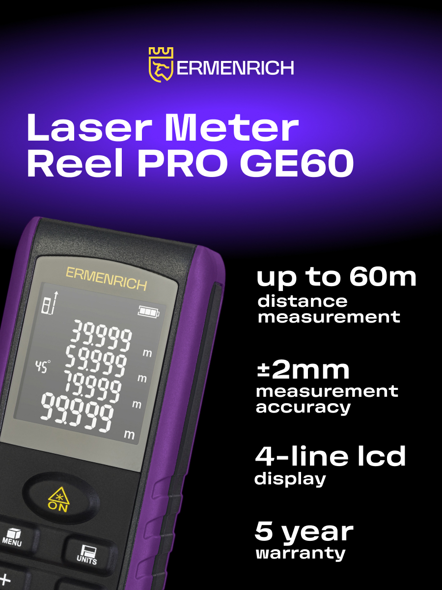 Лазерная рулетка Ermenrich Reel PRO GE60