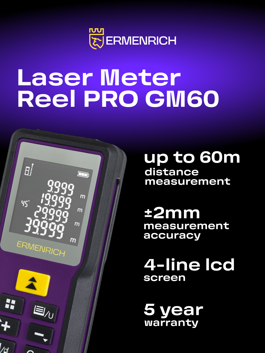Лазерная рулетка Ermenrich Reel PRO GM60