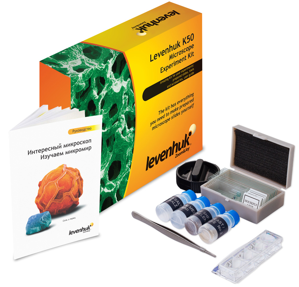 Набор для опытов с микроскопом Levenhuk K50