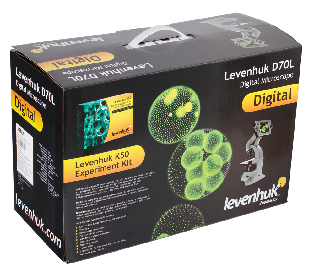 Микроскоп цифровой Levenhuk D70L, монокулярный