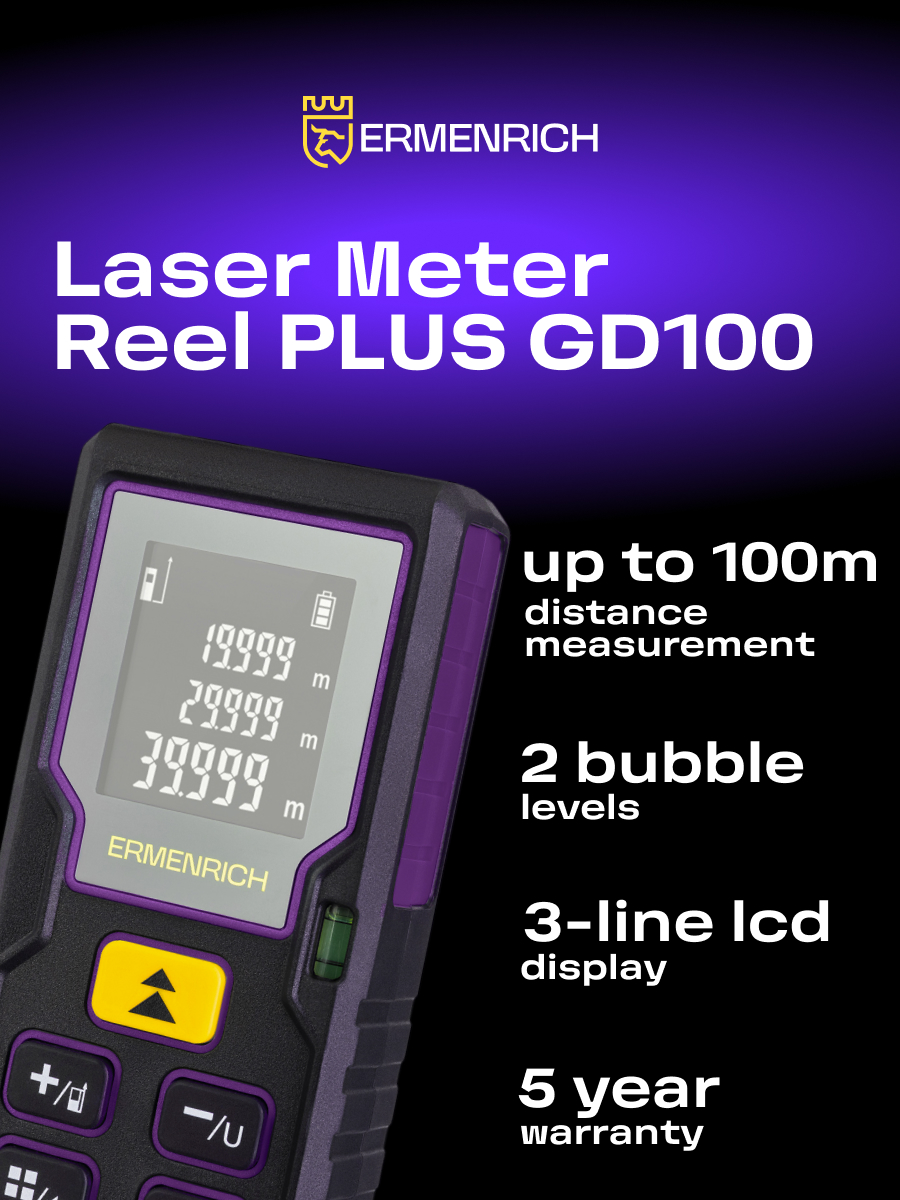 Лазерная рулетка Ermenrich Reel PLUS GD100