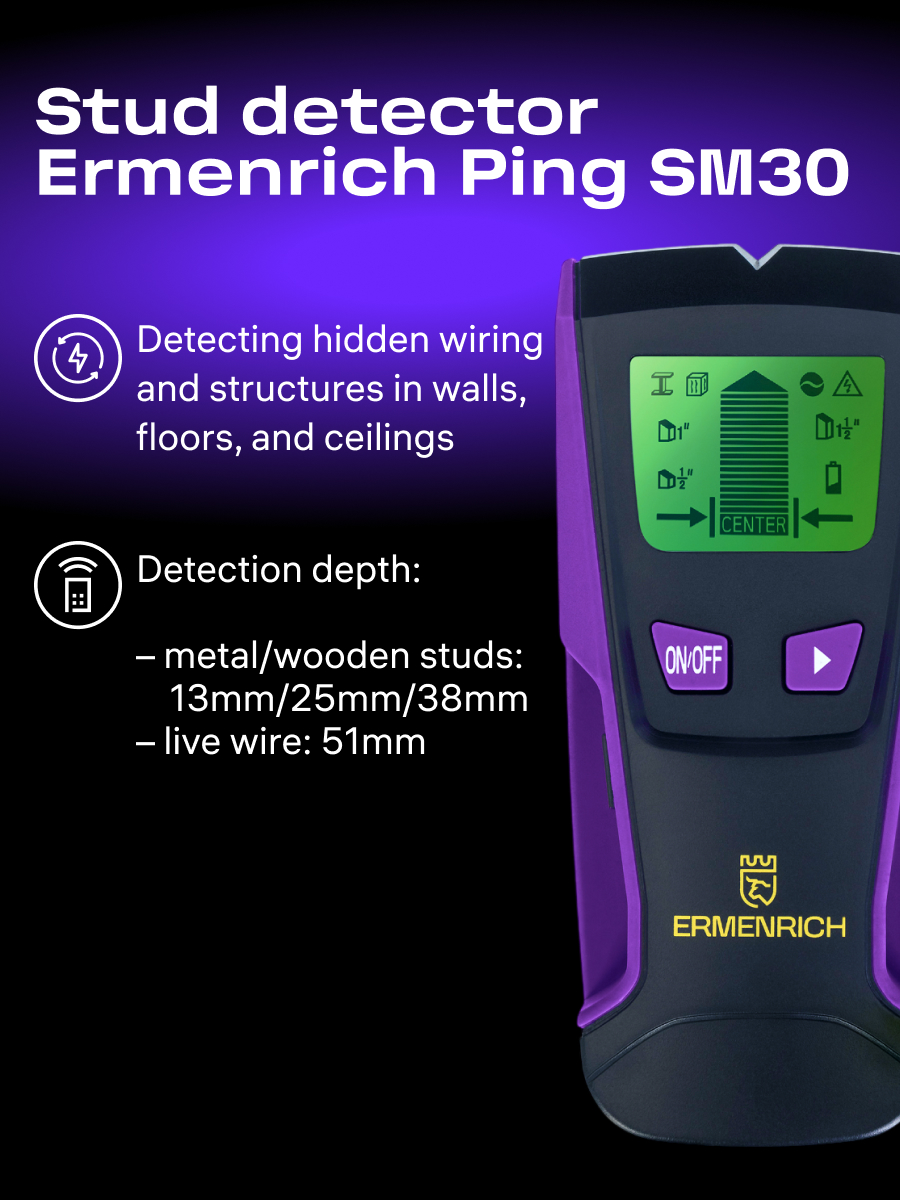 Детектор проводки Ermenrich Ping SM30