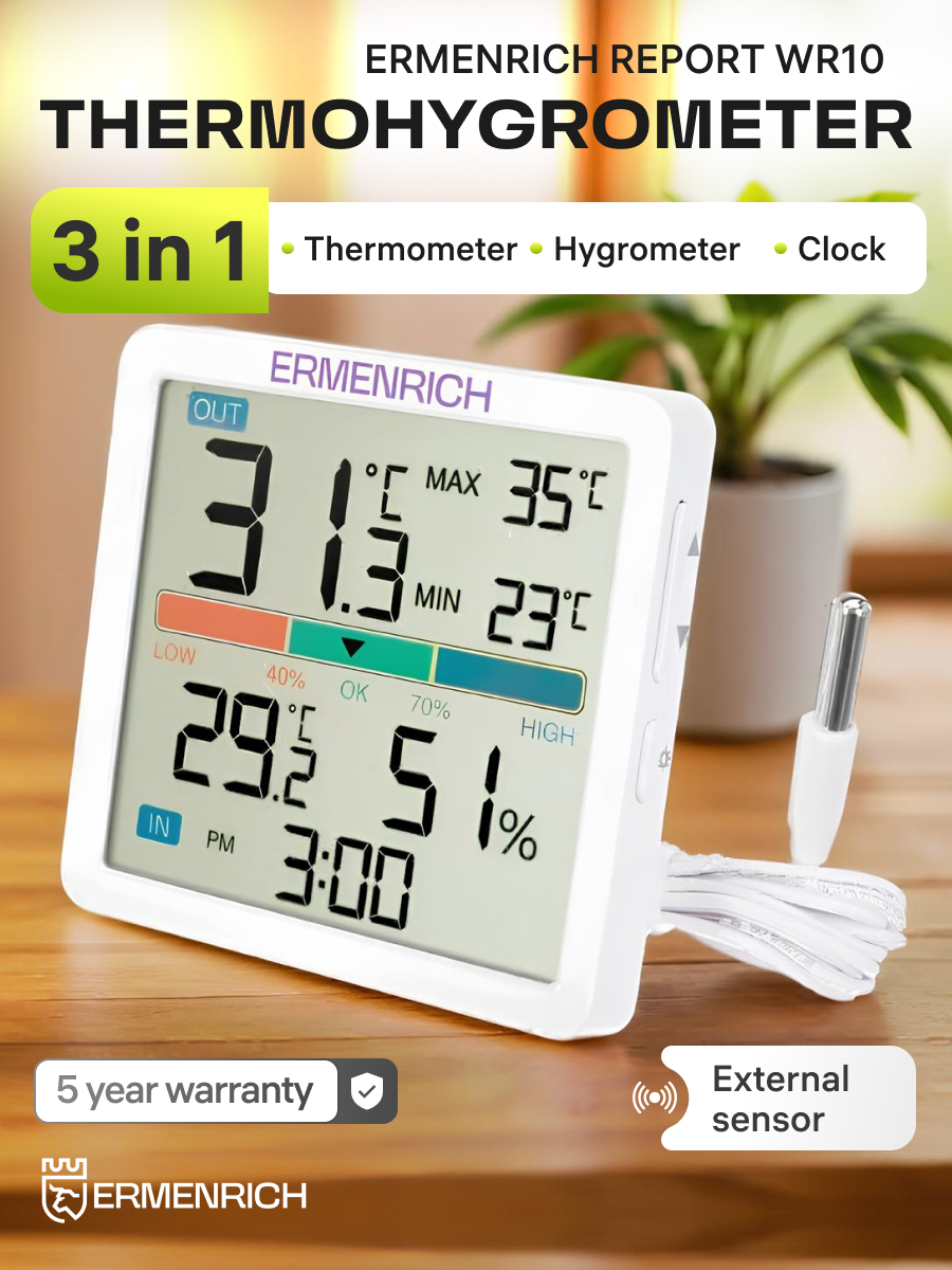 Термогигрометр Ermenrich Report WR10