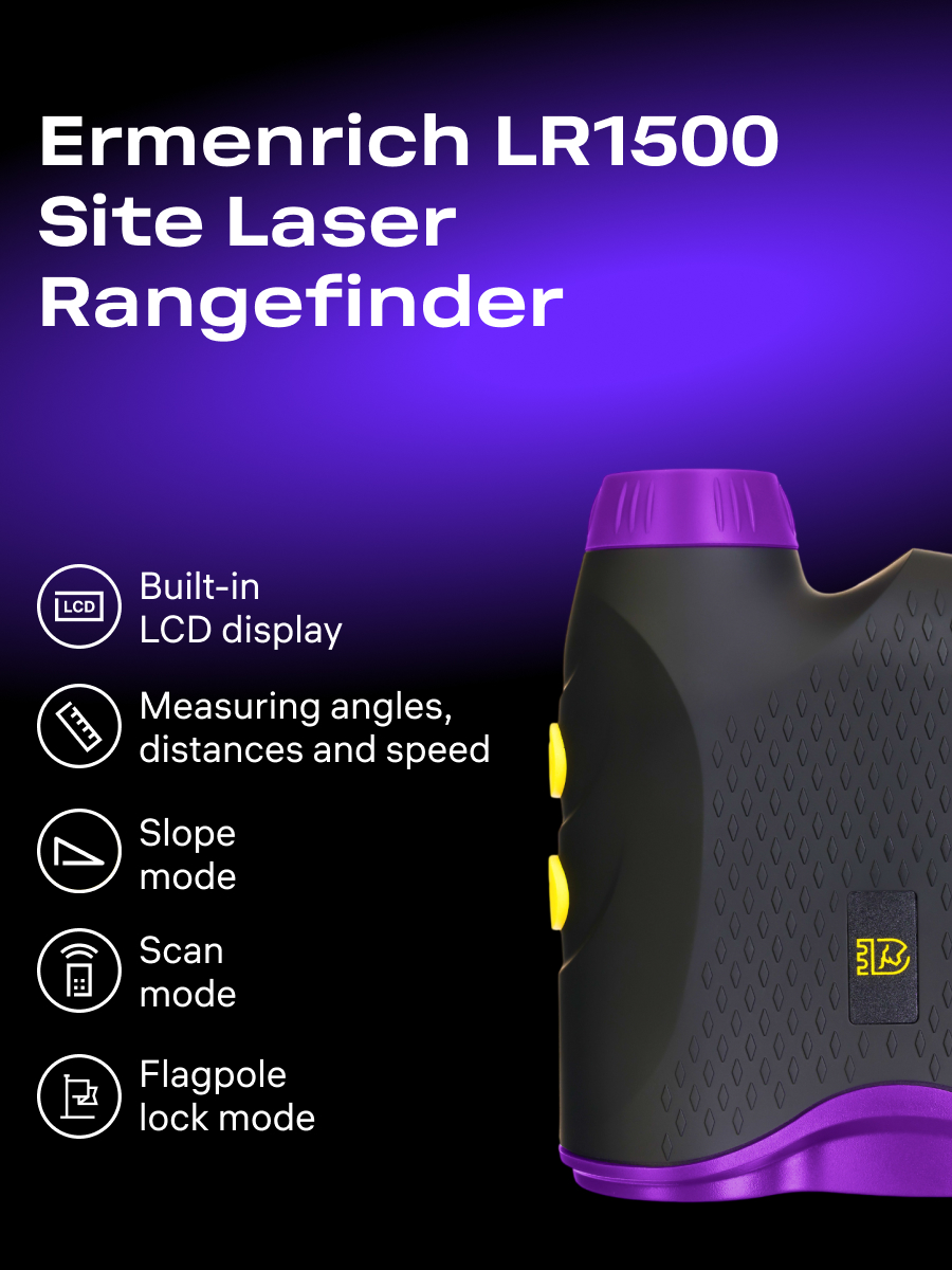 Лазерный строительный дальномер Ermenrich LR1500