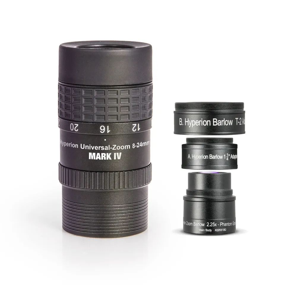 Окуляр Baader Hyperion Mark IV Zoom Eyepiece Deluxe - 3.5-24mm, 1.25 и 2 (комплект с линзой барлоу Hyperion Zoom 2,25x)